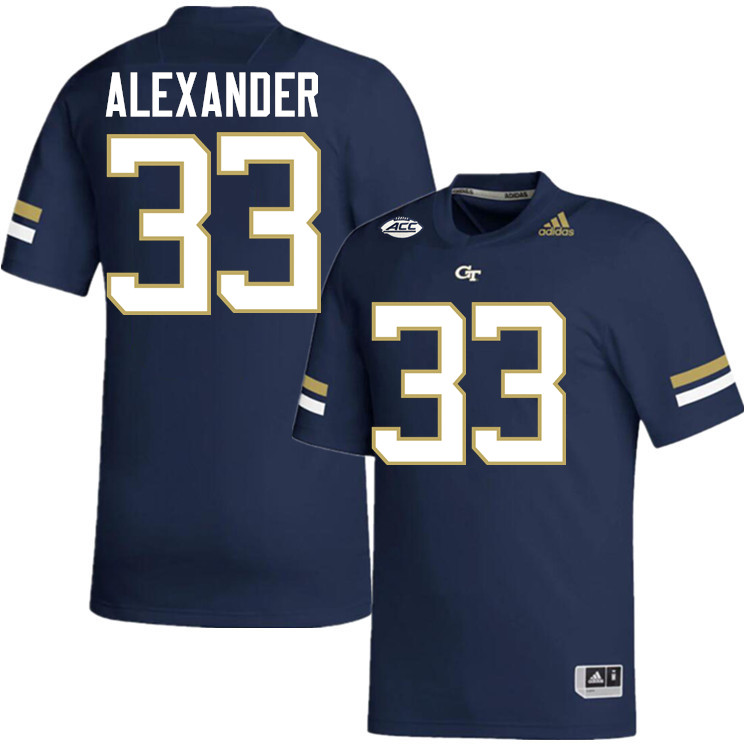Matthew Alexander Georgia Tech Jerseys,Georgia Tech Yellow Jackets College Football Uniforms-Navy